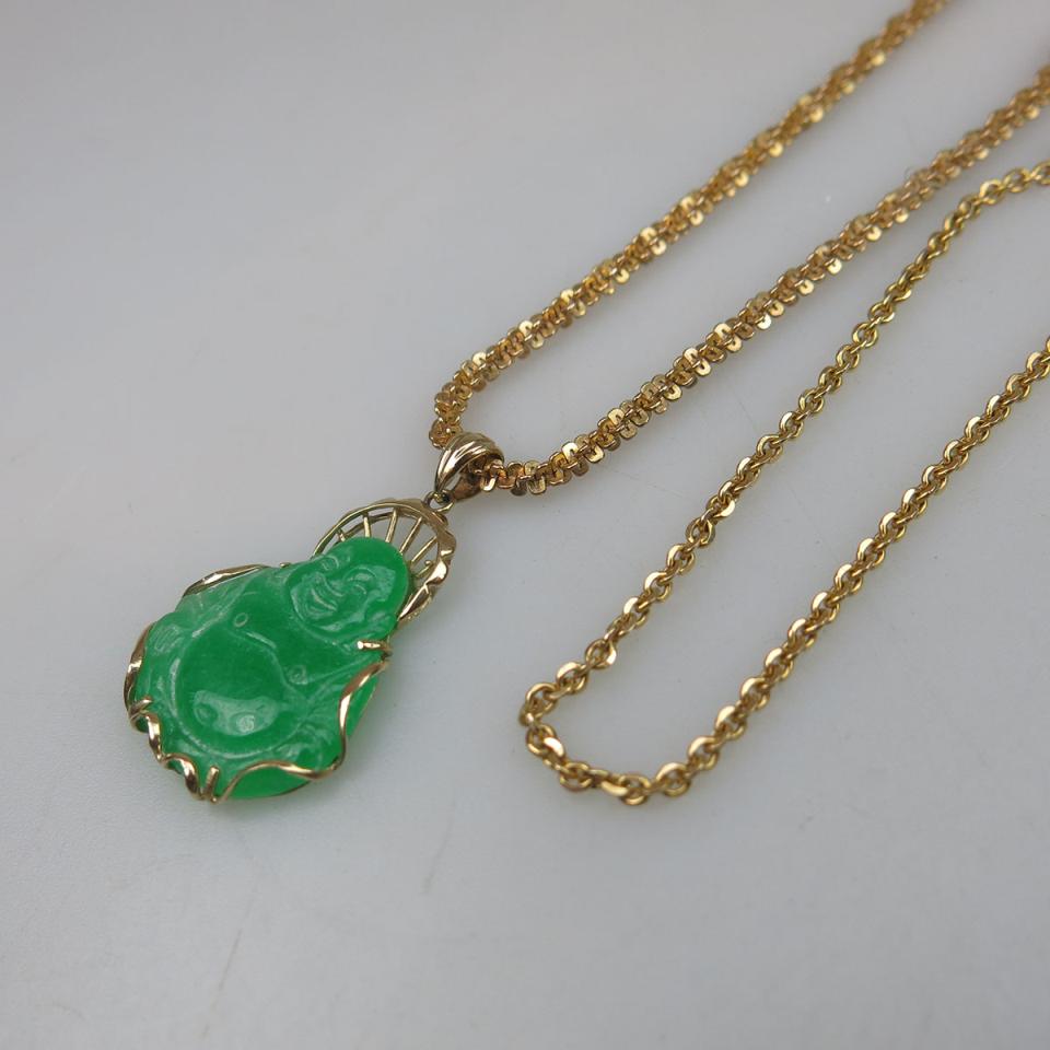 10k Yellow Gold Chain And Pendant