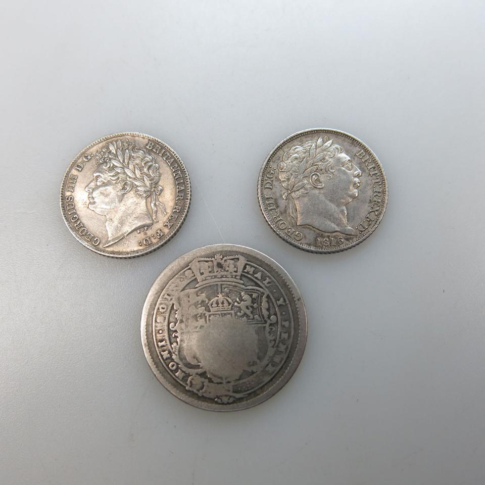 Three 19th Century Six Pence