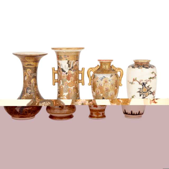 Four Satsuma Vessels, First Half of 20th Century