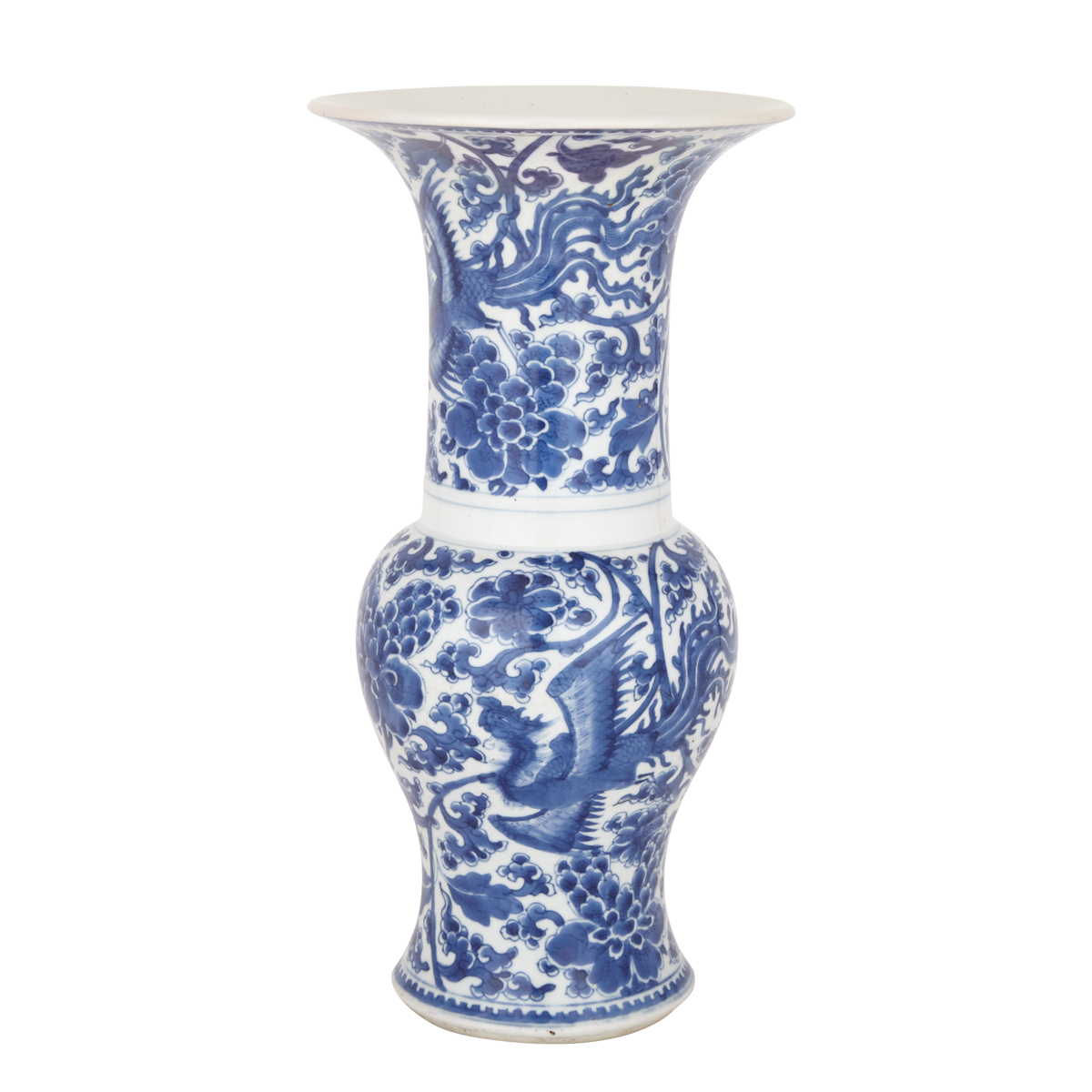 Blue and White Phoenix Tail Vase, Kangxi Period (1662-1722)