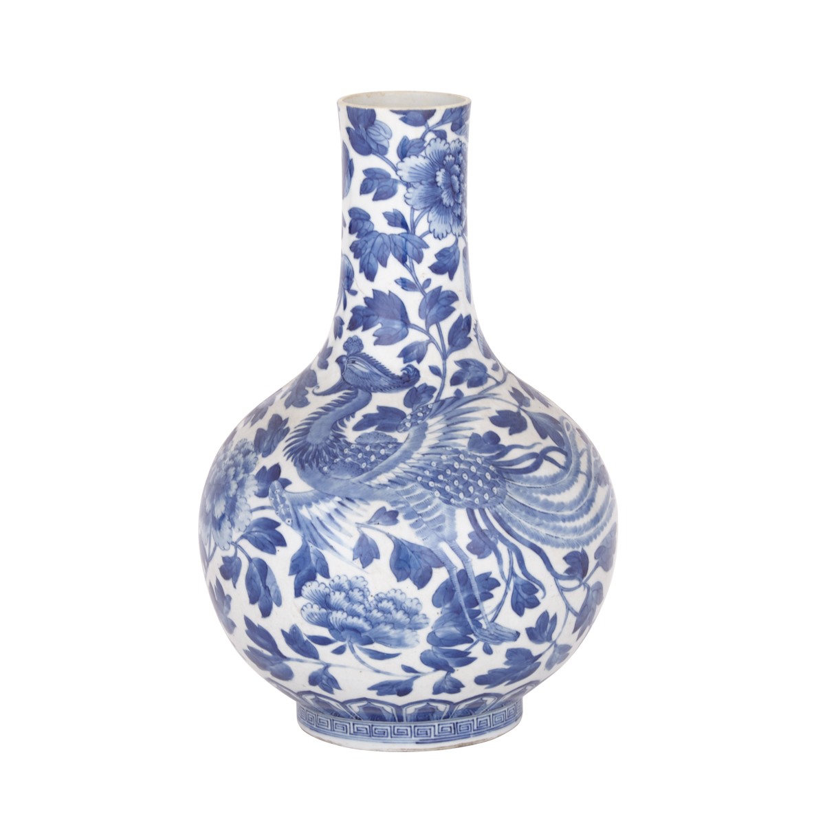 Blue and White Phoenix Vase, 19th Century