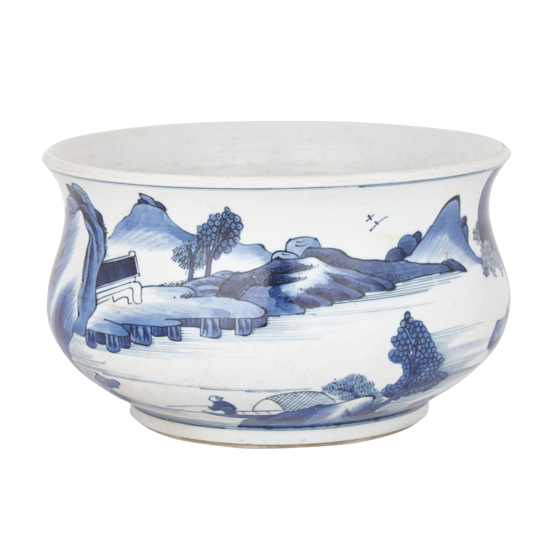 Blue and White Basin, Early 20th Century
