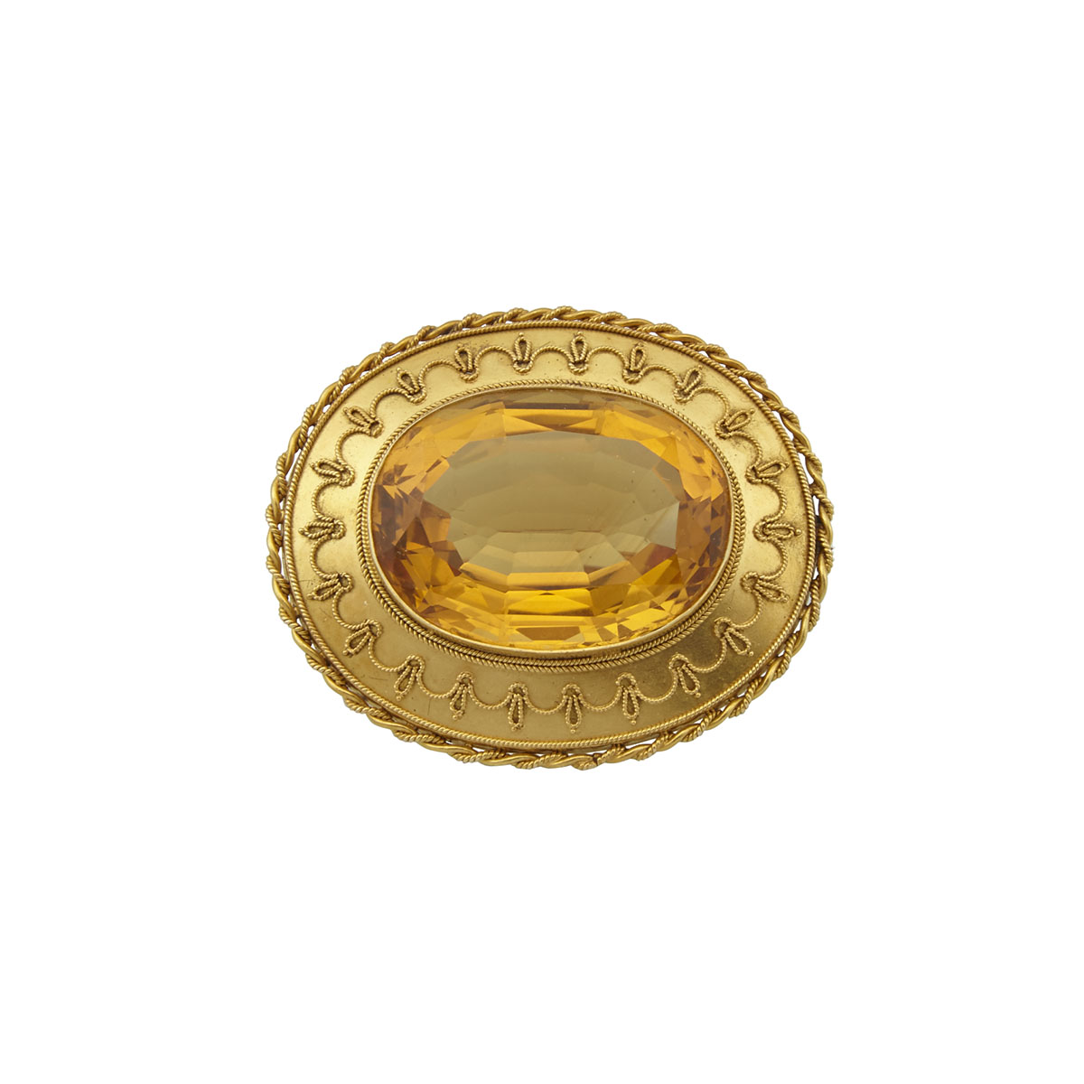 19th Century 15k Yellow Gold Brooch