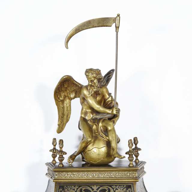Large Louis XVI Style Gilt Bronze Mounted Boulle Marquetry Bracket Clock, Berthoud á Paris, 19th century