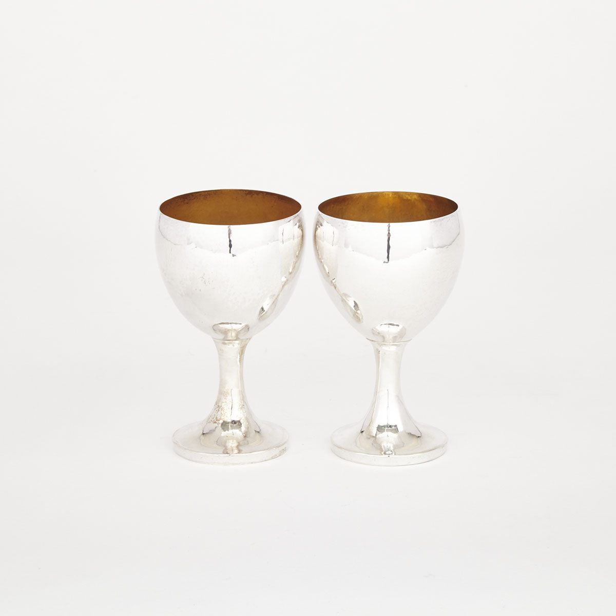 Pair of George III Silver Goblets, Abstainando King, London, 1811