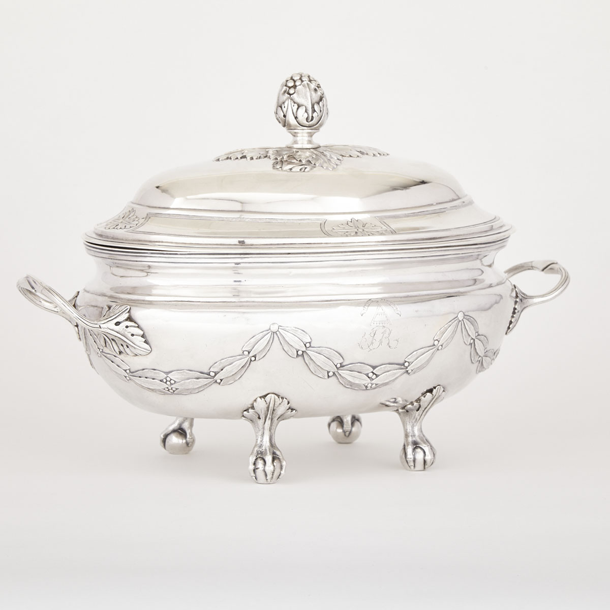Canadian Silver Covered Soup Tureen, Laurent Amiot, Quebec City, c.1790