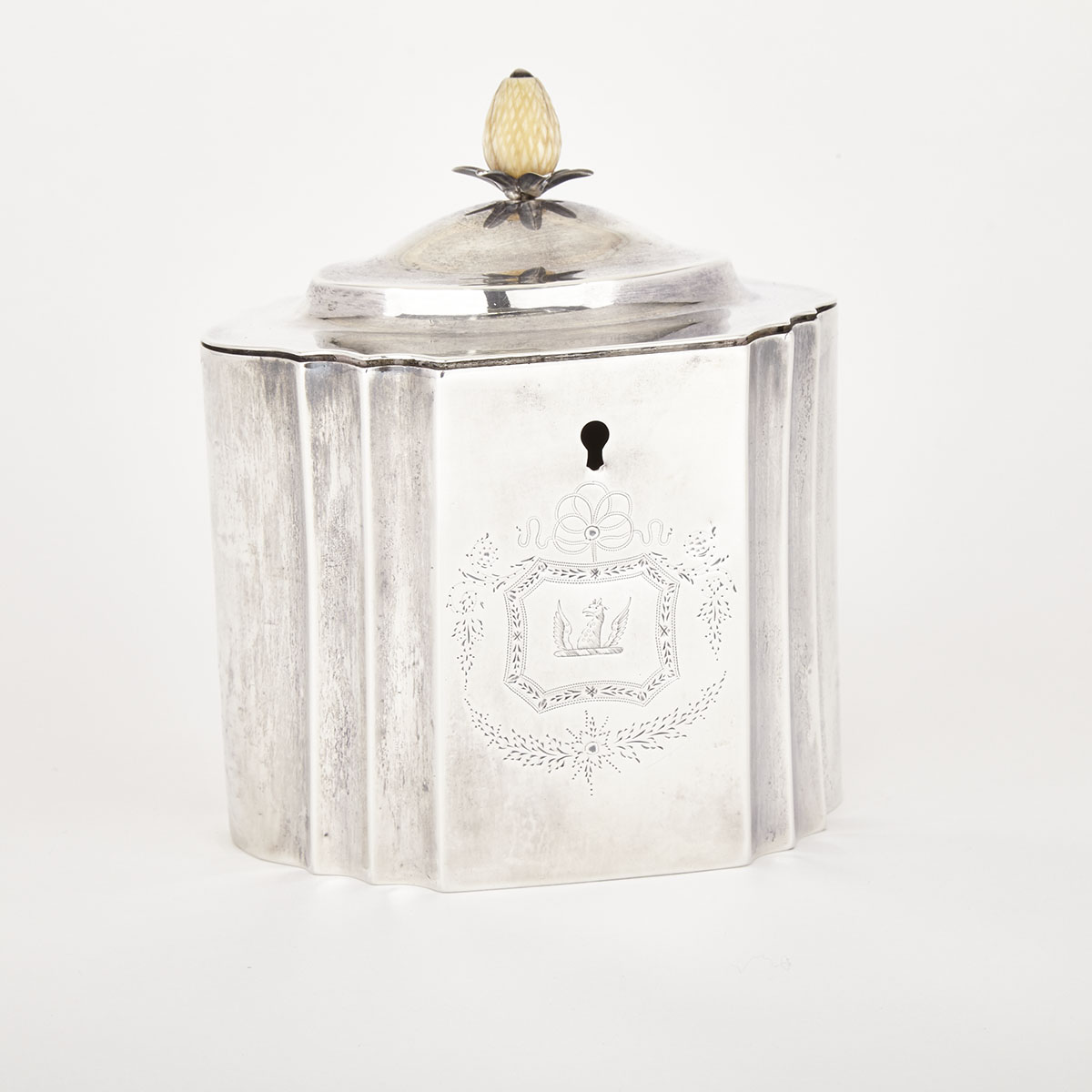 George III Silver Tea Caddy, Solomon Hougham, London, 1793
