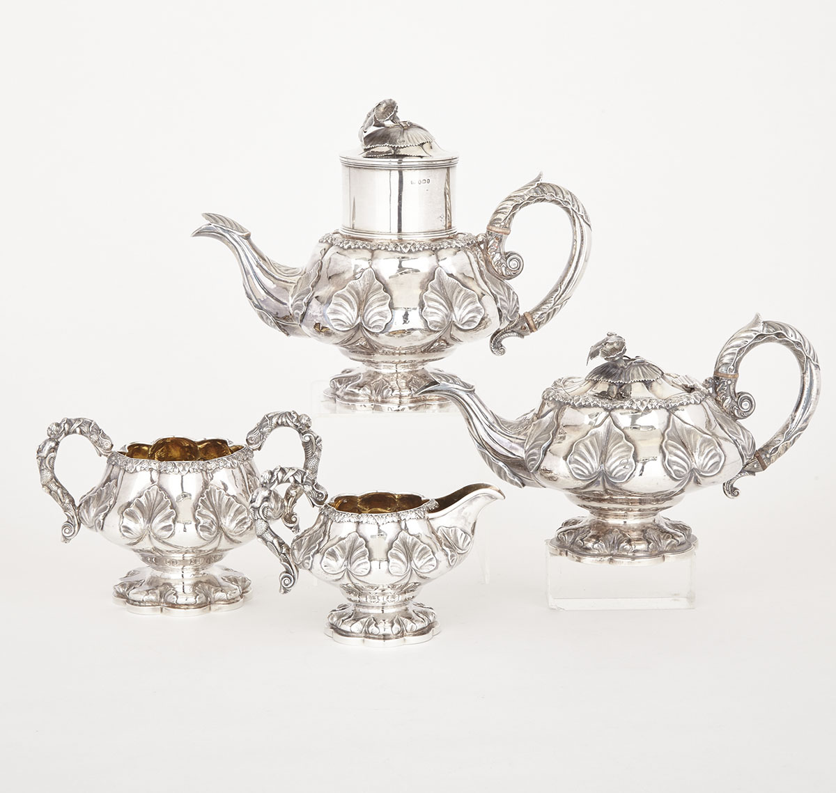 William IV Silver Tea and Coffee Service, Jonathan Hayne, London, 1830-34