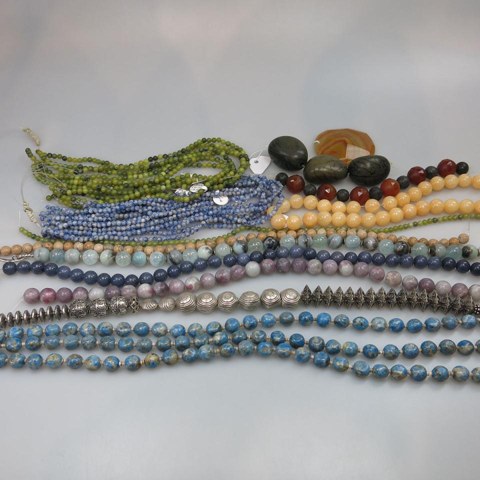 Quantity Of Hardstone Necklaces And Bracelets
