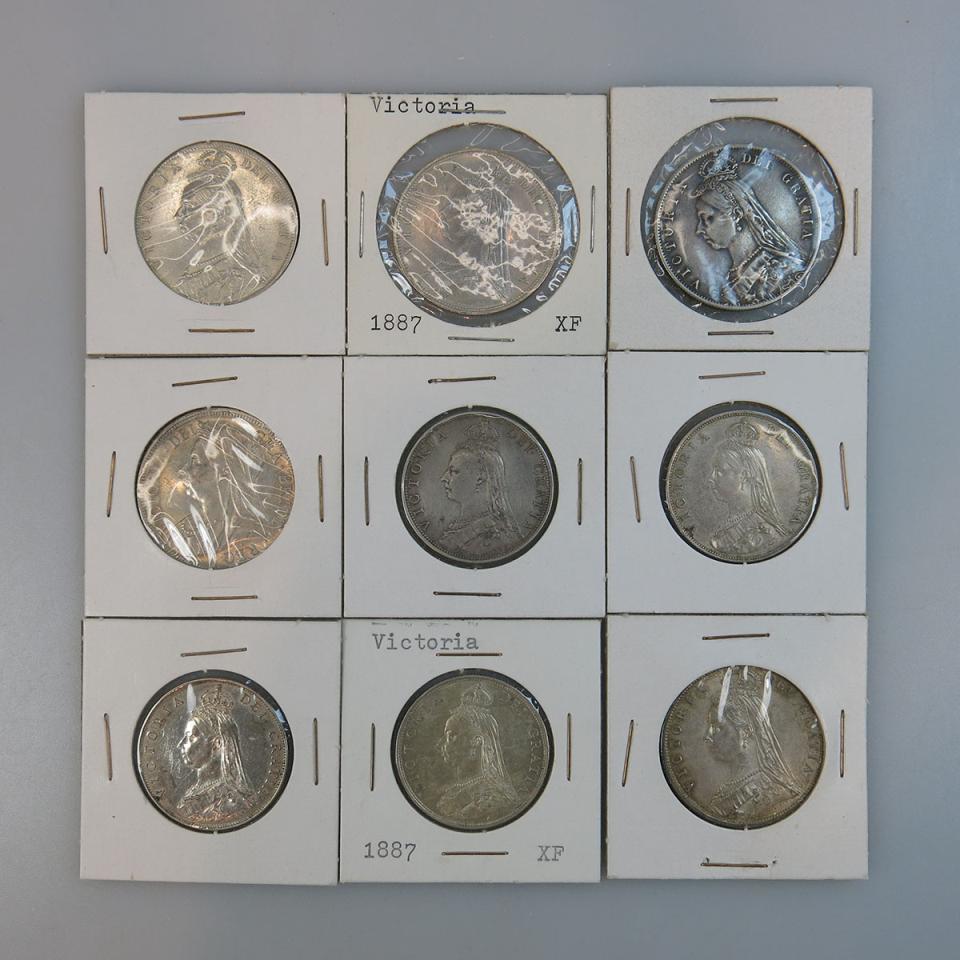 Nine 19th Century British Coins