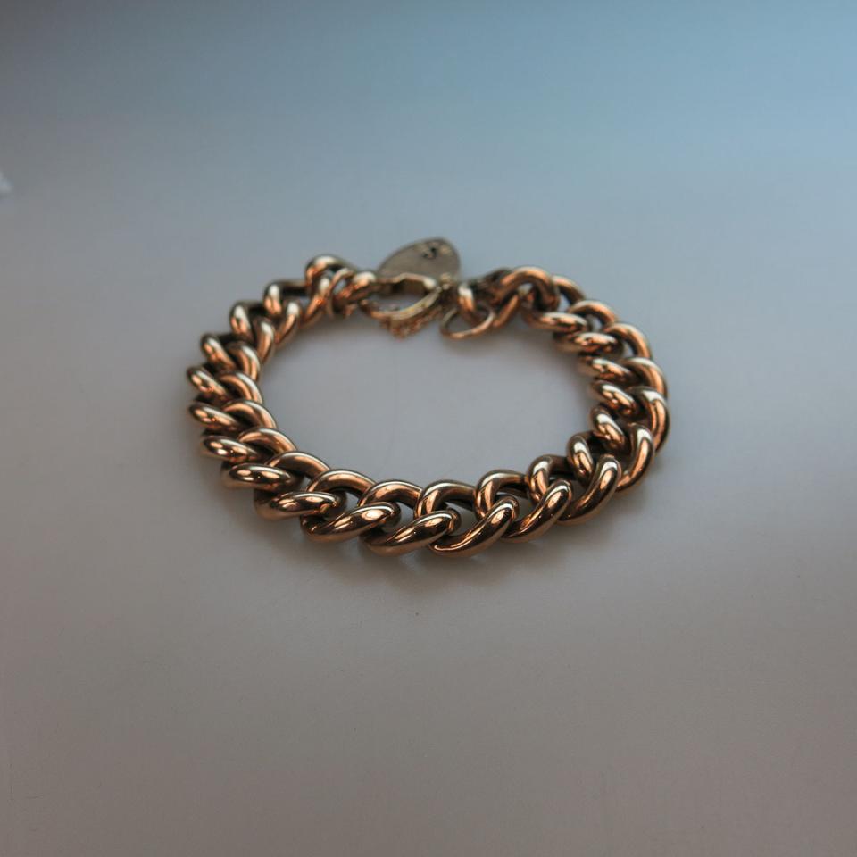 English Rose Gold Curb Link Bracelet