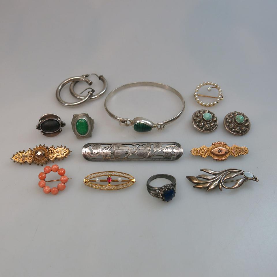 Small Quantity Of Gold, Gold-Filled And Silver Jewellery