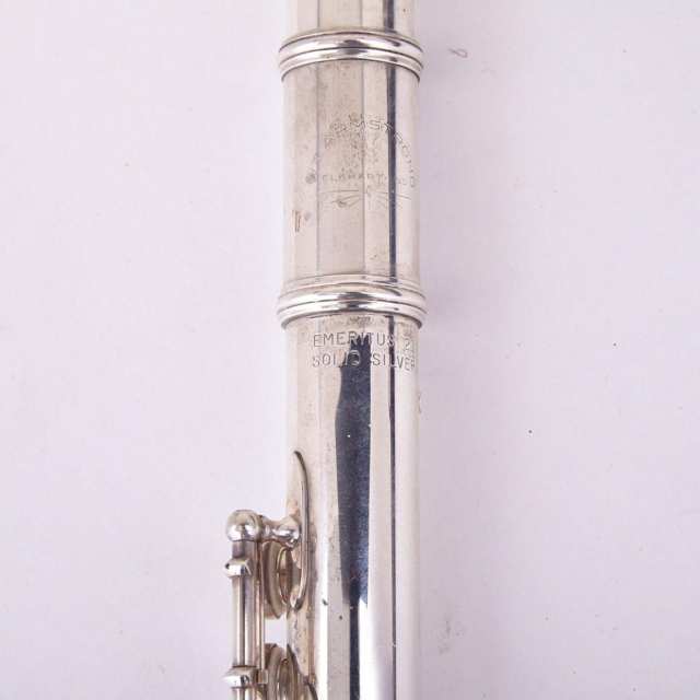 American Silver Concert Flute in ‘C’, W. T. Armstrong, Elkhart, Indiana, mid 20th century