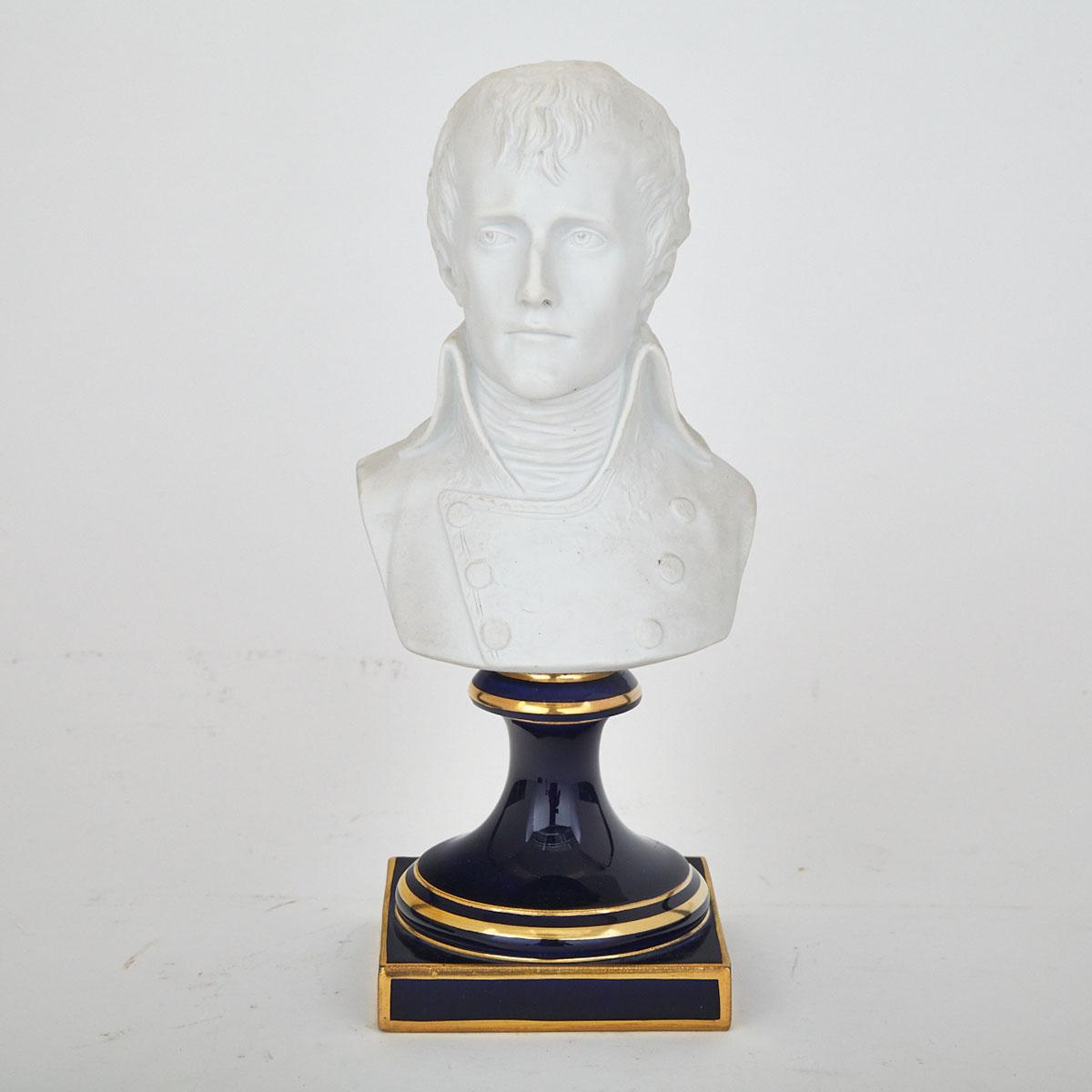 Sèvres Style Bisque Porcelain Bust of Napoleon, First Consul, 20th century