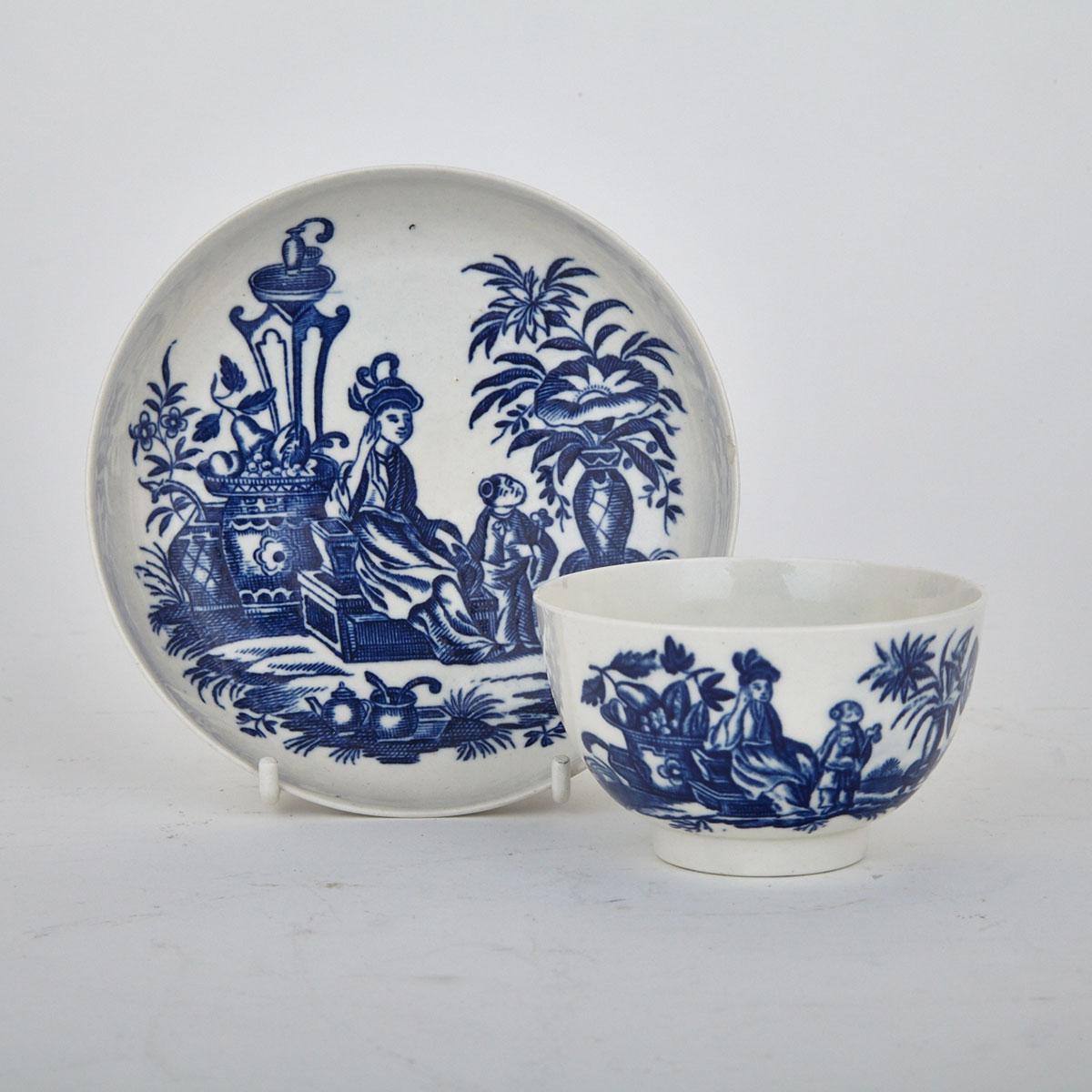 Worcester ‘Mother and Child’ Tea Bowl and Saucer, c.1775-85