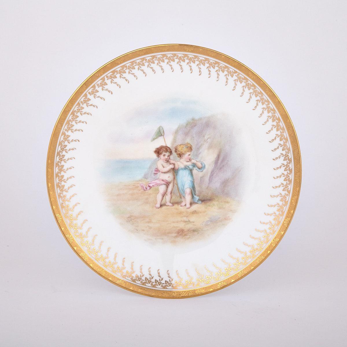 Minton Ivory Ground Cabinet Plate, 1889