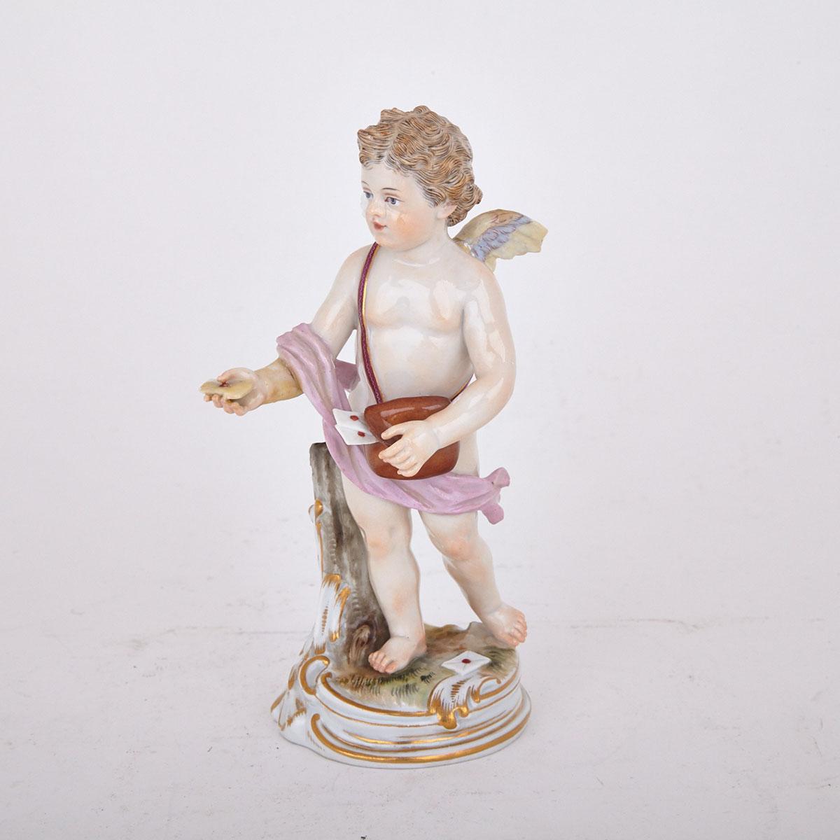Meissen Porcelain Figure of Cupid as a Postman, c.1900