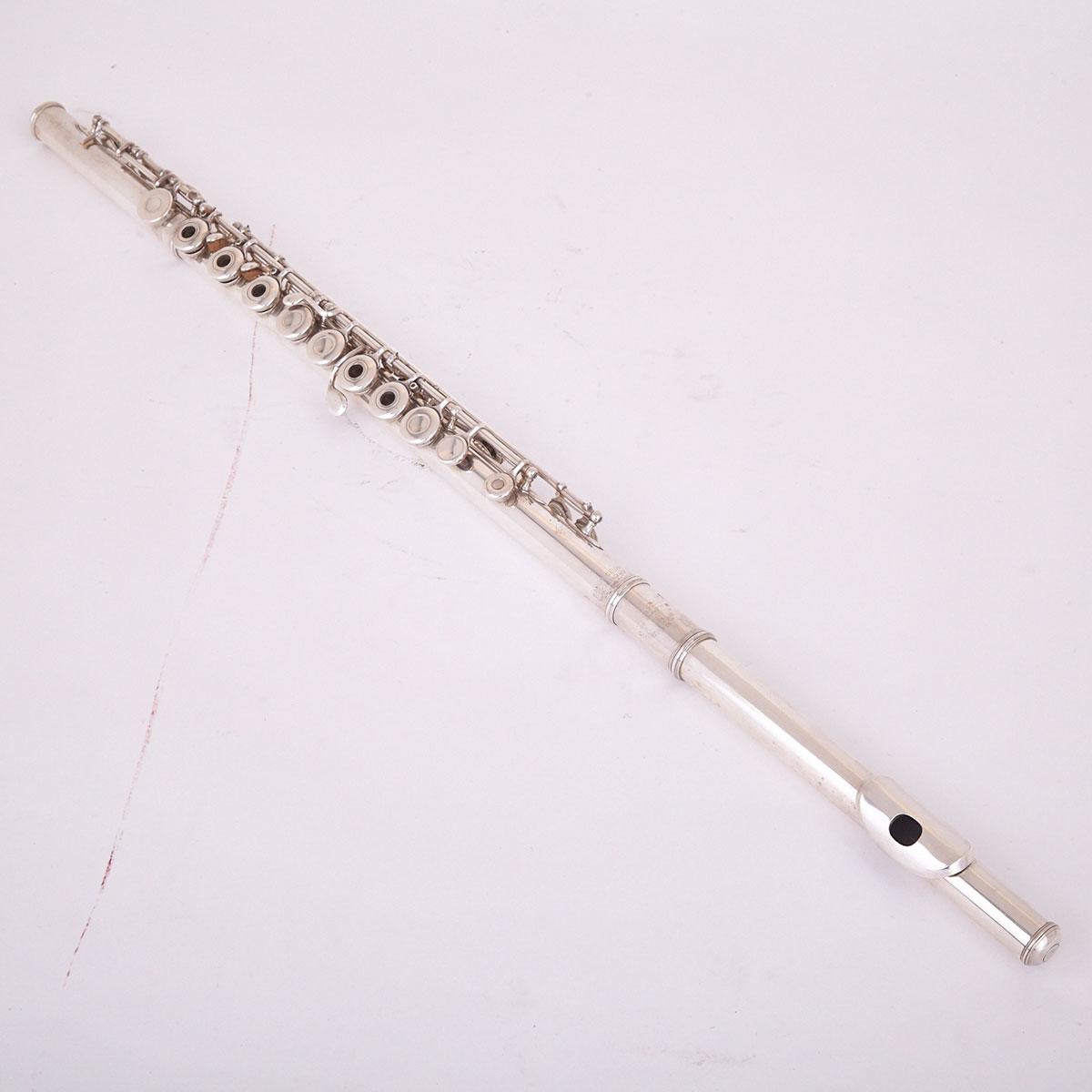 American Silver Concert Flute in ‘C’, W. T. Armstrong, Elkhart, Indiana, mid 20th century
