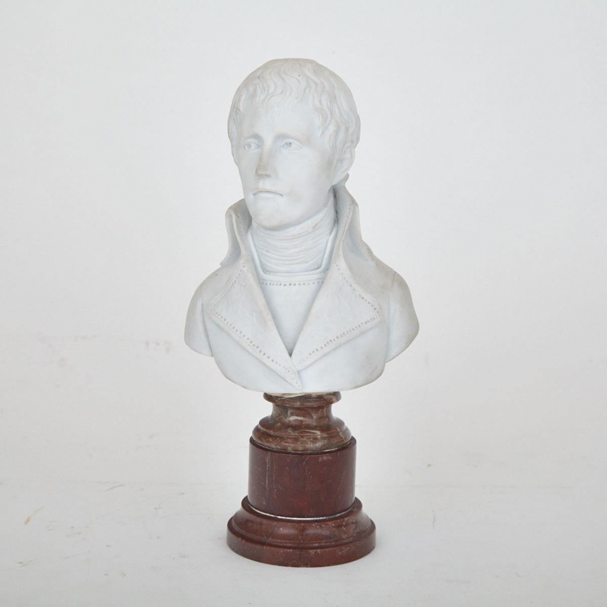 Sèvres Style Bisque Porcelain Bust of Napoleon, First Consul, early 20th century