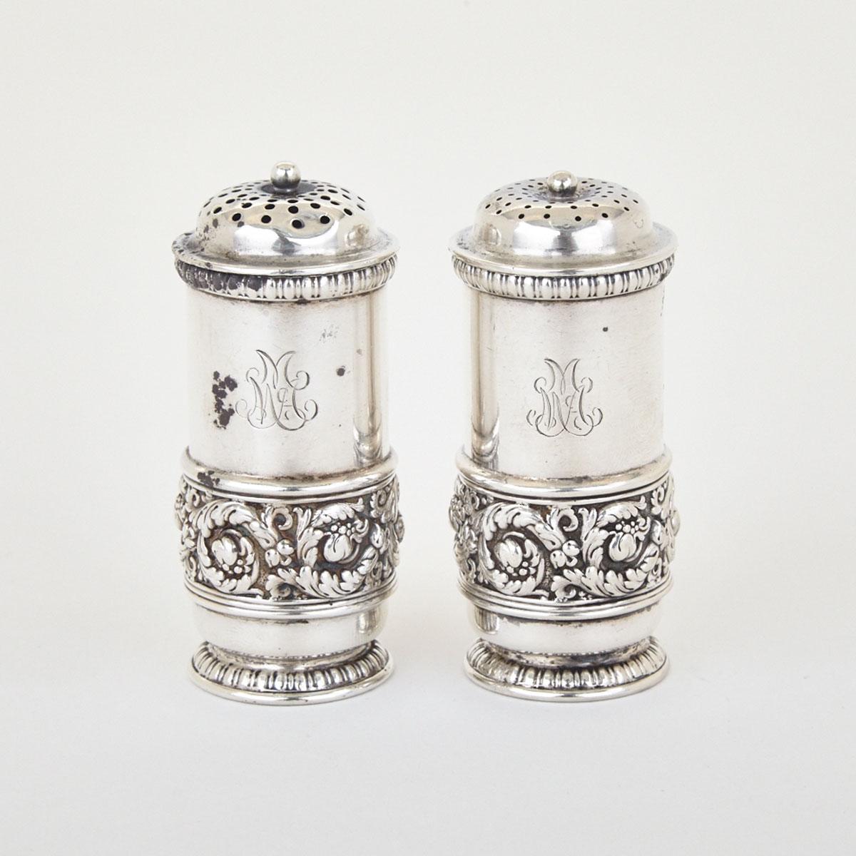 American Silver Salt and Pepper Casters, Tiffany & Co., New York, N.Y., 20th century