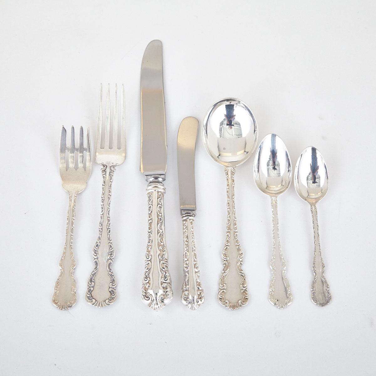 Canadian Silver ‘Louis XV’ Pattern Flatware Service, Henry Birks & Sons, Montreal, Que., 20th century 