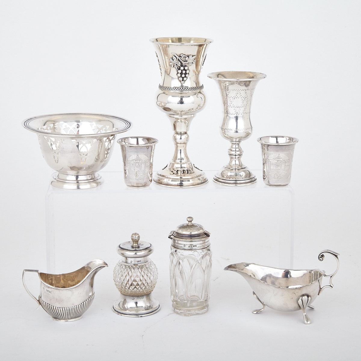 Grouped Lot of English, Continental and Canadian Silver, 19th/20th century