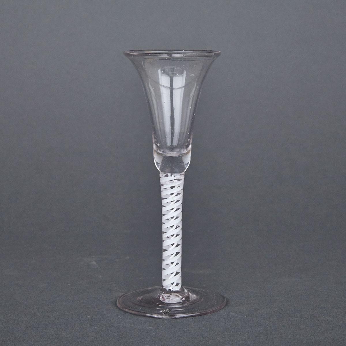 Continental Opaque Twist Stemmed Wine Glass, late 18th century