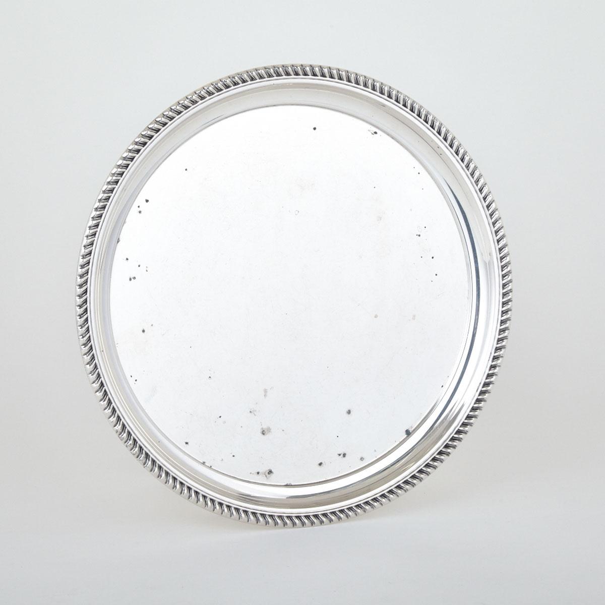 Canadian Silver Circular Waiter, Henry Birks & Sons, Montreal, Que., 1962
