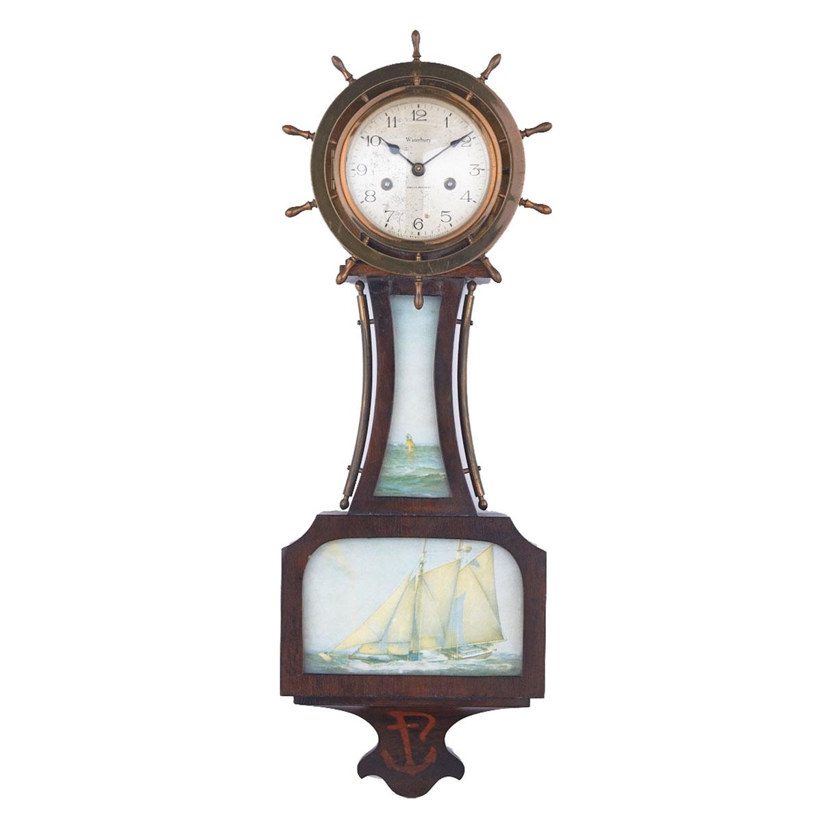 Waterbury Ship’s Bell No. 10  “Banjo” Clock, c.1920