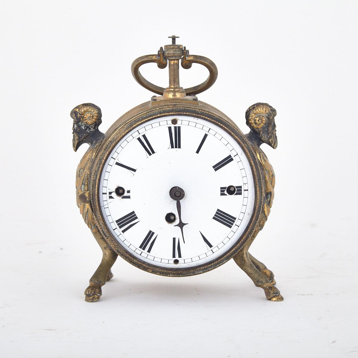 Austrian Gilt and Patinated Bronze Grande Sonnerie Repeating Table Clock, early 19th century