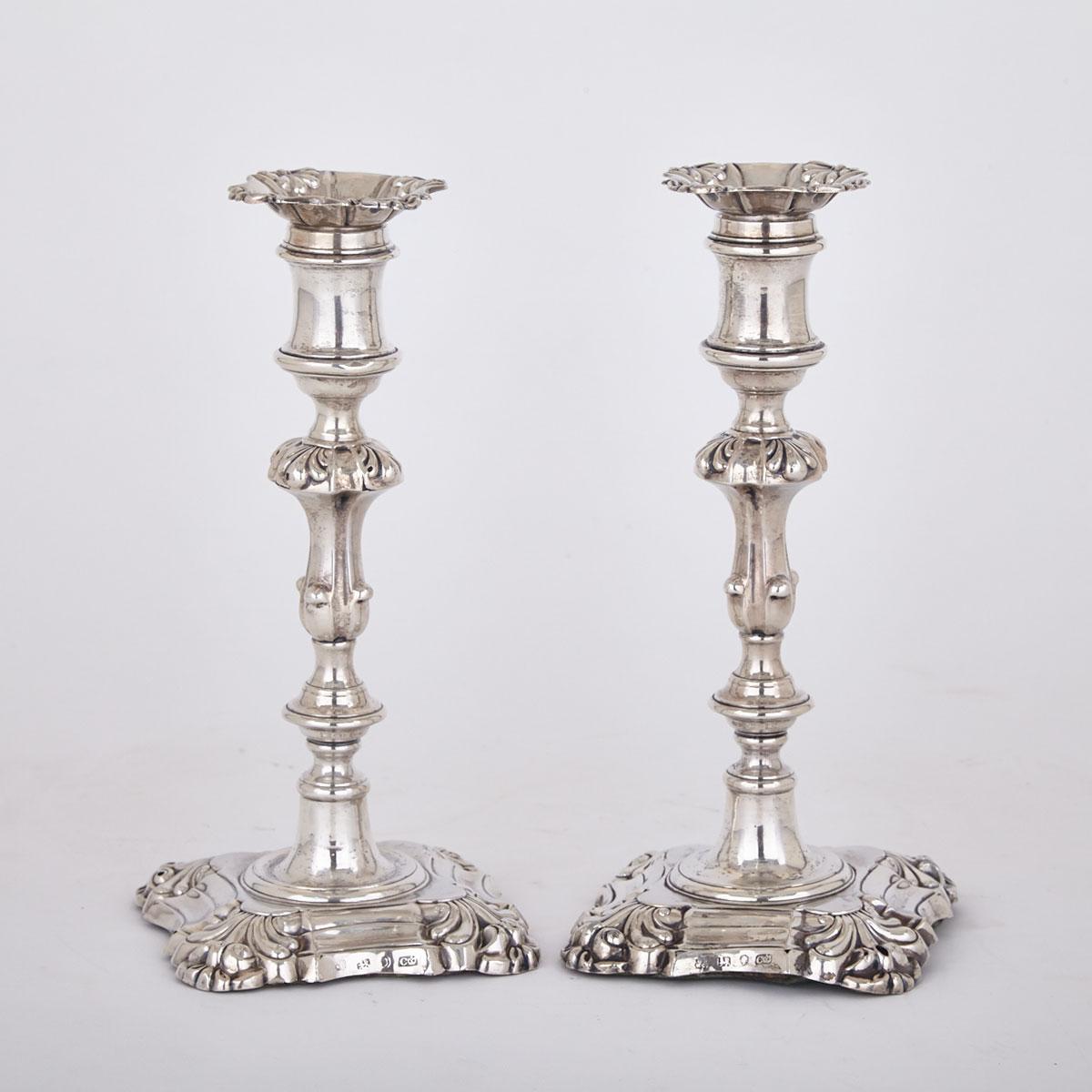 Pair of Victorian Silver Candlesticks, Henry Wilkinson & Co., Sheffield, 1846