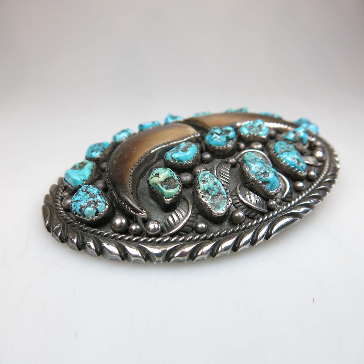 Navajo Sterling Silver Buckle  unsigned
