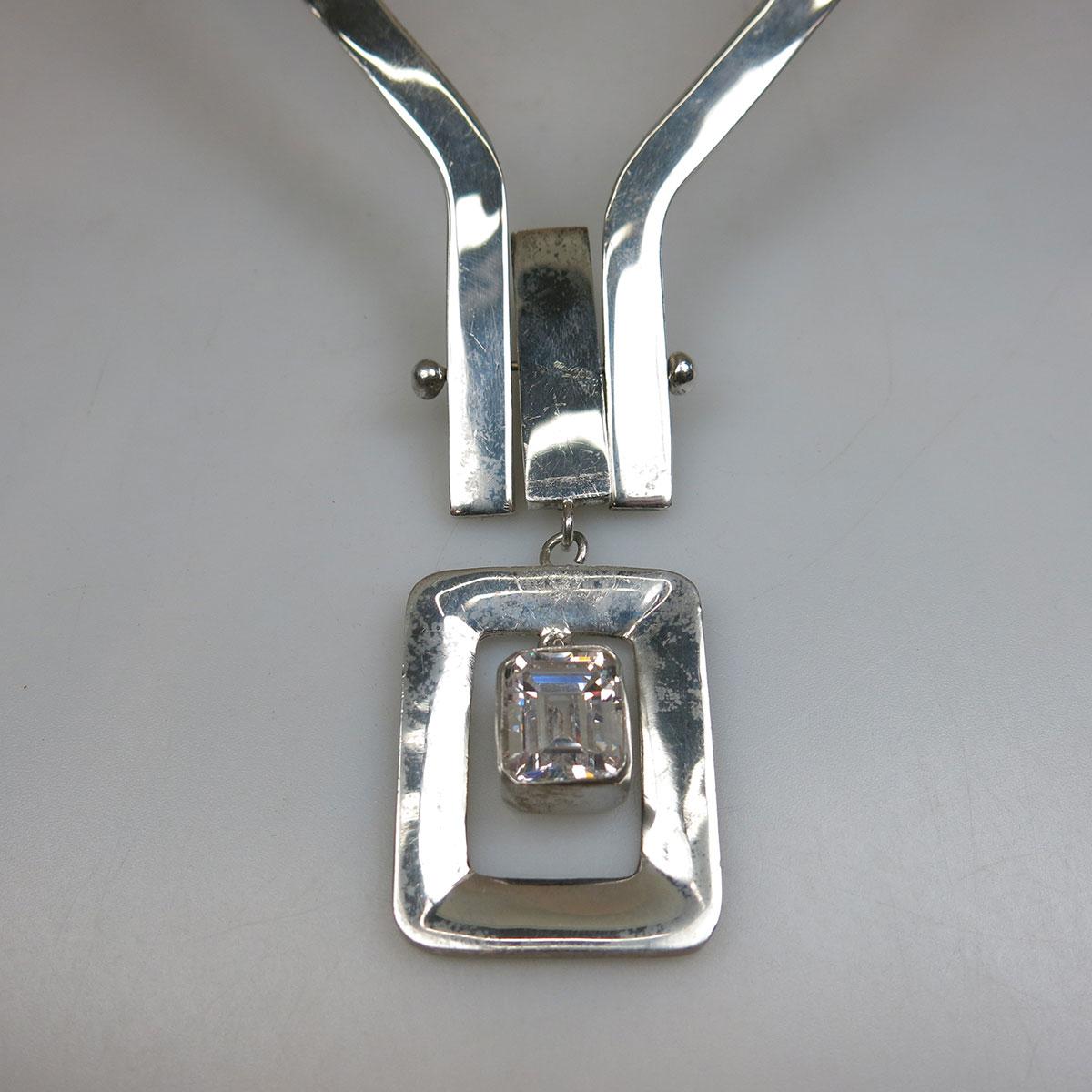 Los Ballesteros Mexican Sterling Silver Collar Necklace