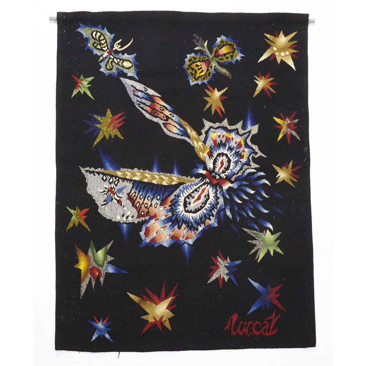 Jean Lurcat Wool Tapestry with Butterfly motif, mid. 20th century