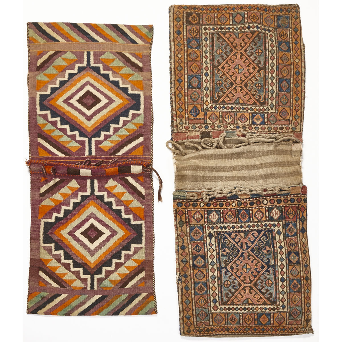 Two Pairs of South Persian Tribal Saddle Bags 