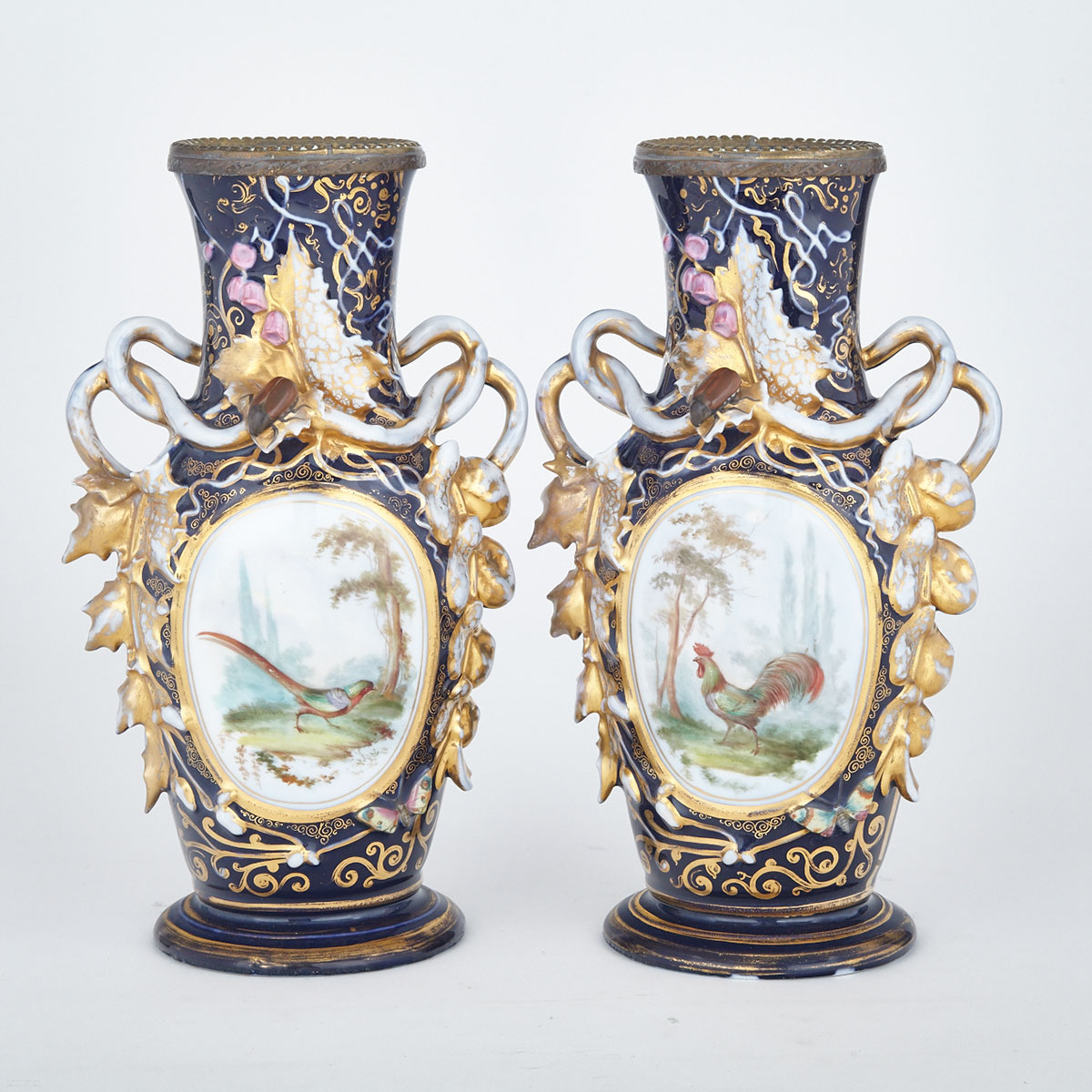 Pair of French Porcelain Vases, late 19th century