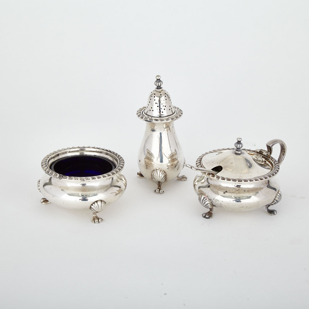 Canadian Silver Condiment Set, Henry Birks & Sons, Montreal, Que., 1965