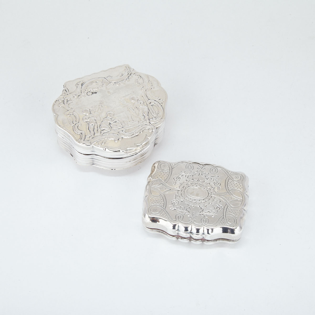 Two Dutch Silver Snuff Boxes, 1889 and 1894
