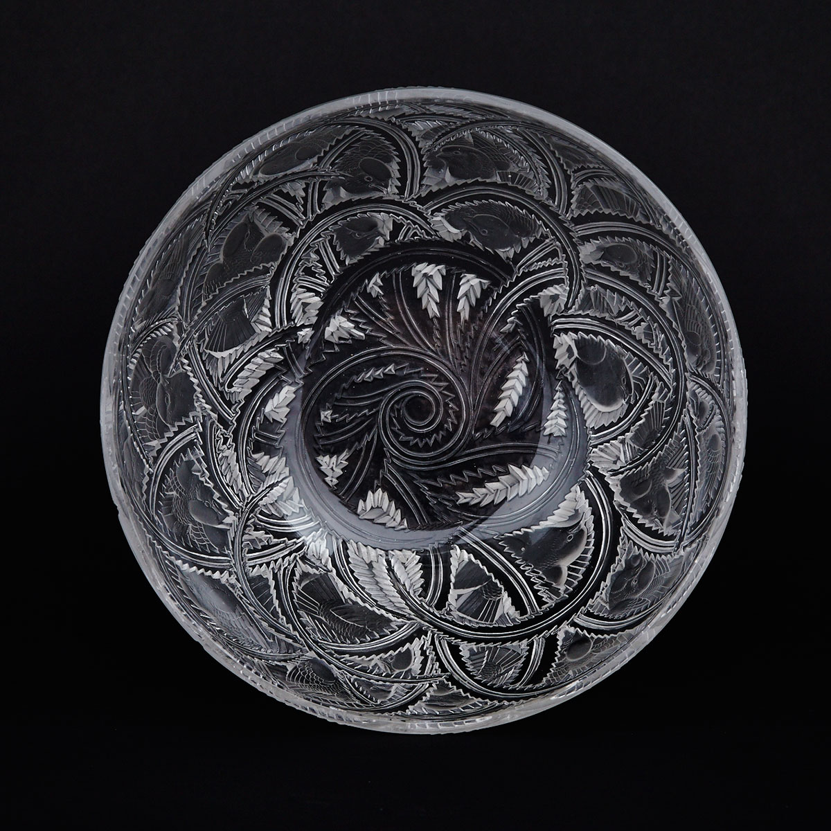 ‘Pinsons’, Lalique Glass Bowl, post-1945