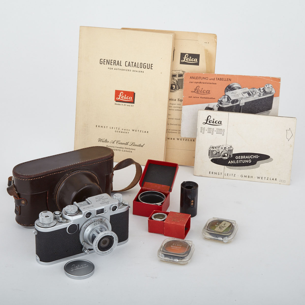 Leica IIf RD Rangefinder Camera and Accessories, 1956