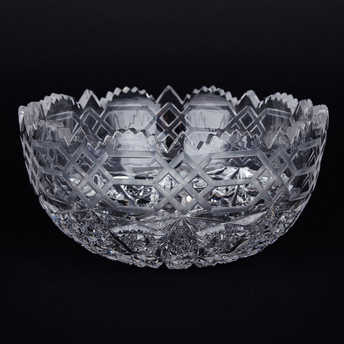 Roden Brothers Cut Glass Berry Bowl, c.1900