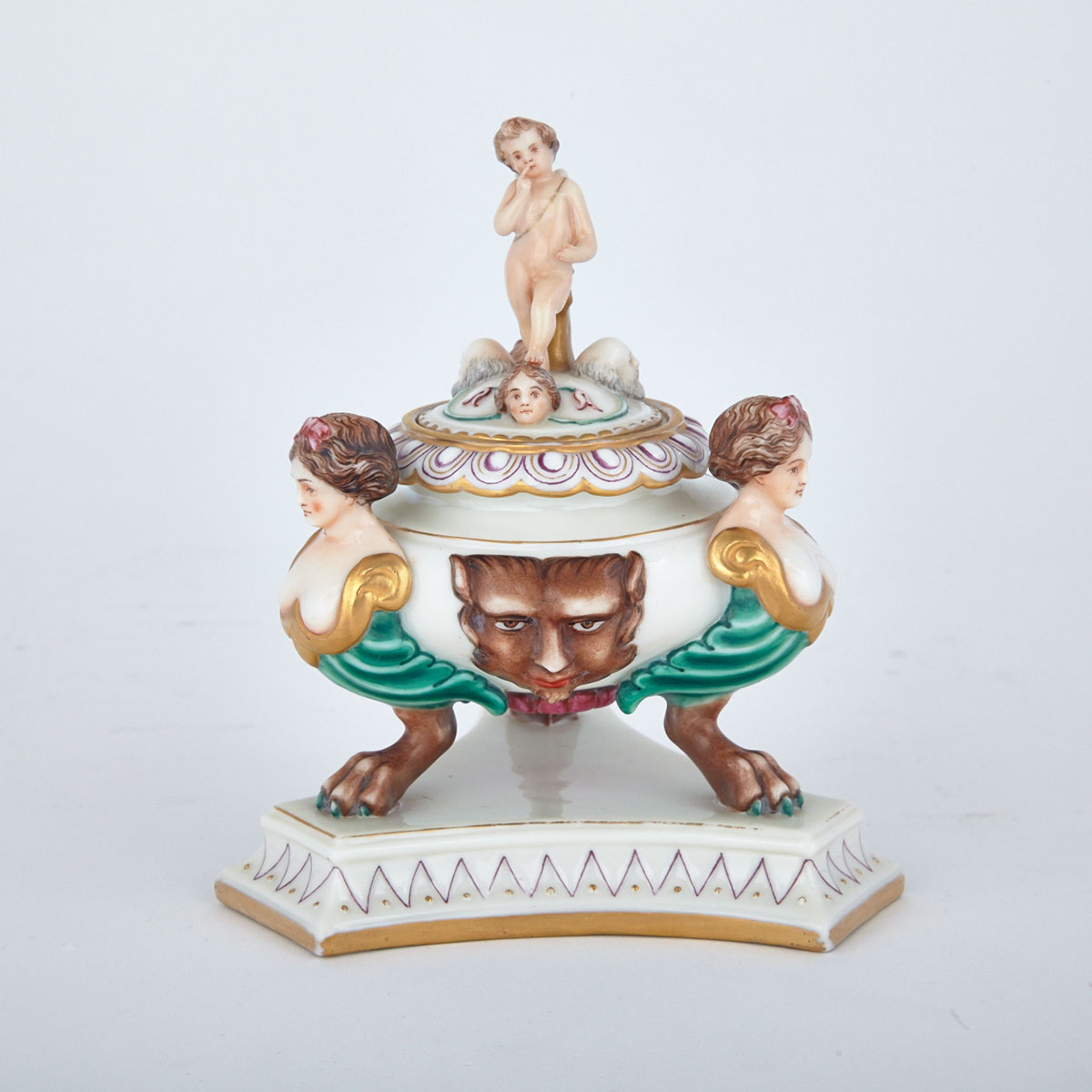 Royal Worcester ‘Ariosto’ Inkwell, 1863