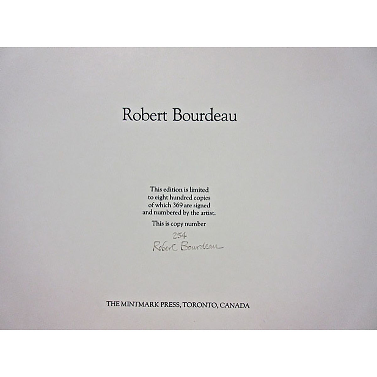 ROBERT BOURDEAU (CANADIAN, 1931-) 