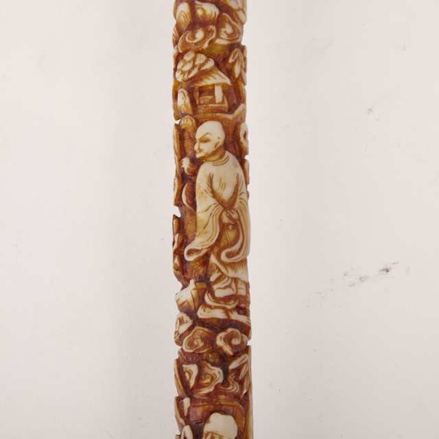 Carved Cane, Figural Scene
