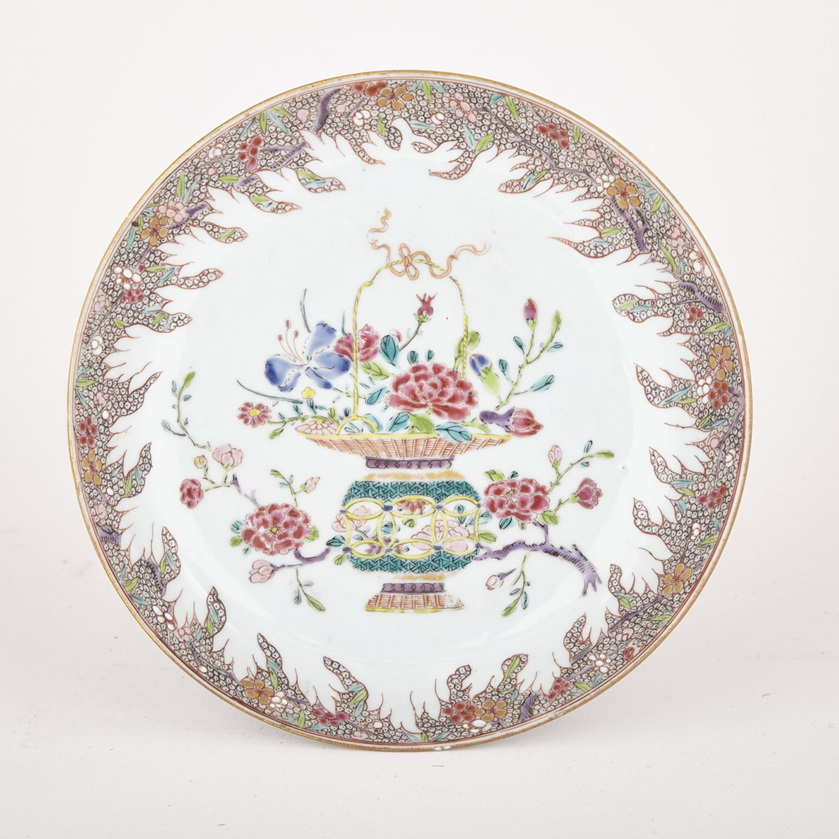 Chinese Export Famille Rose Dish, 19th Century