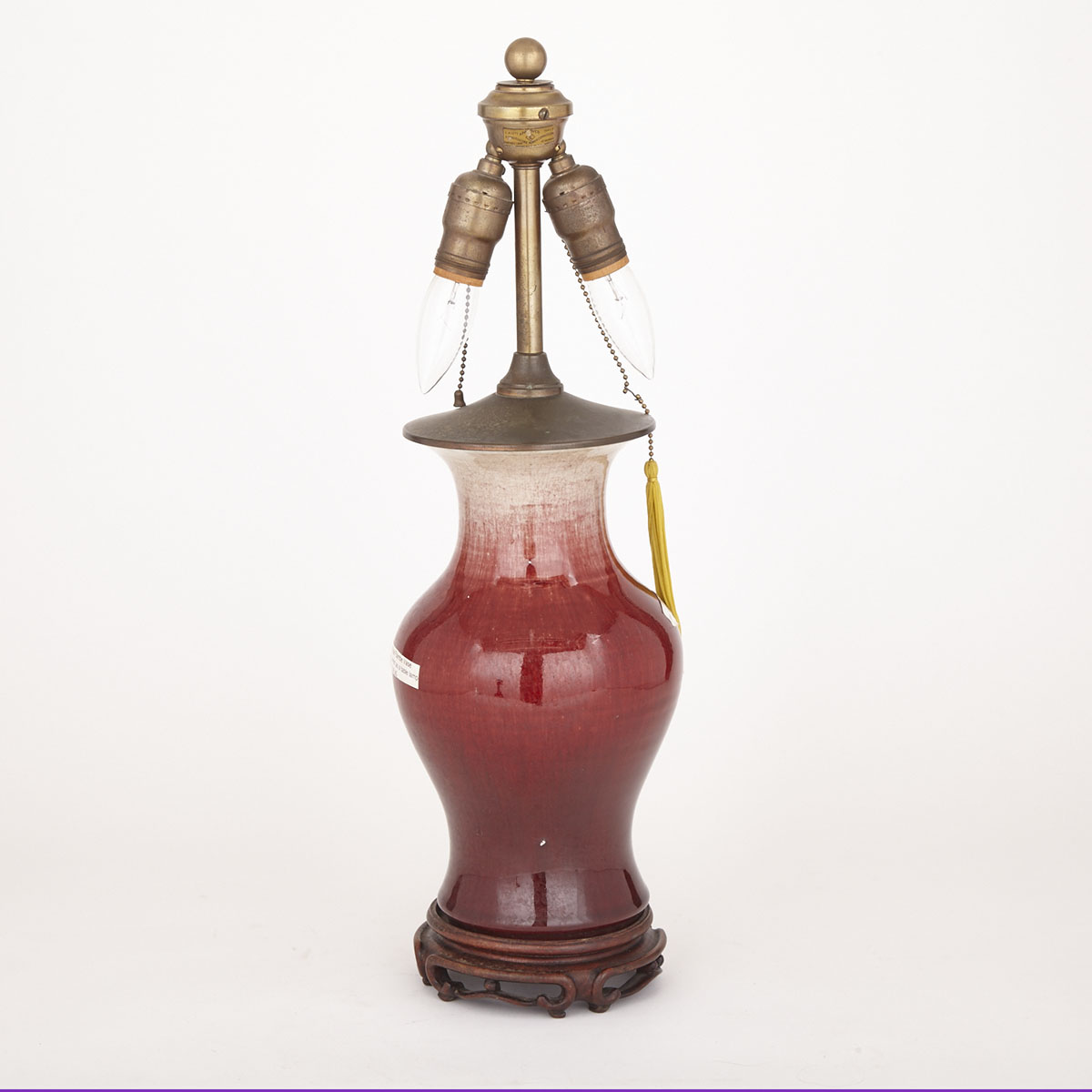 Flambe Vase Mounted as Lamp, 19th/20th C.