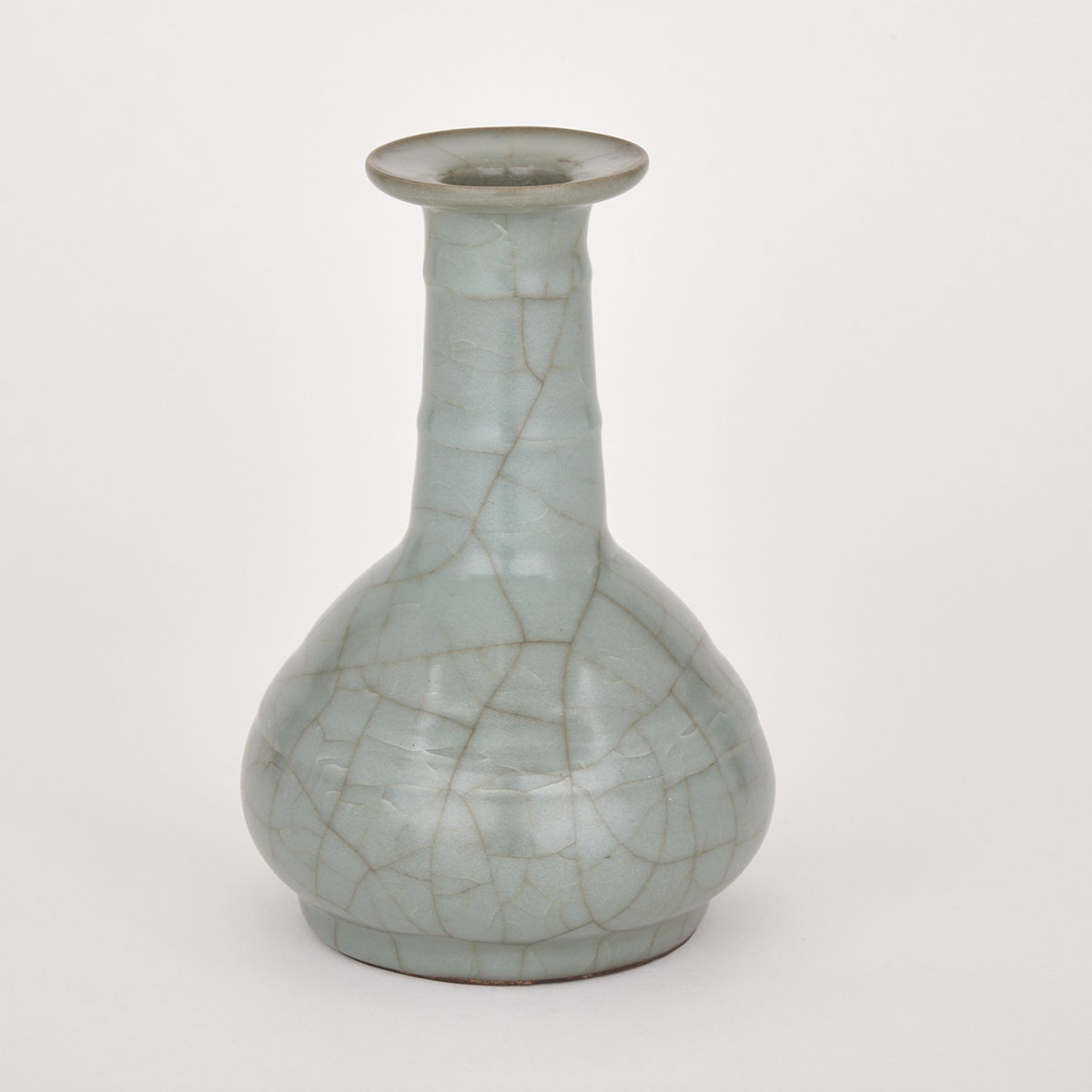 Celadon-Glazed Crackleware Vase, Qing Dynasty
