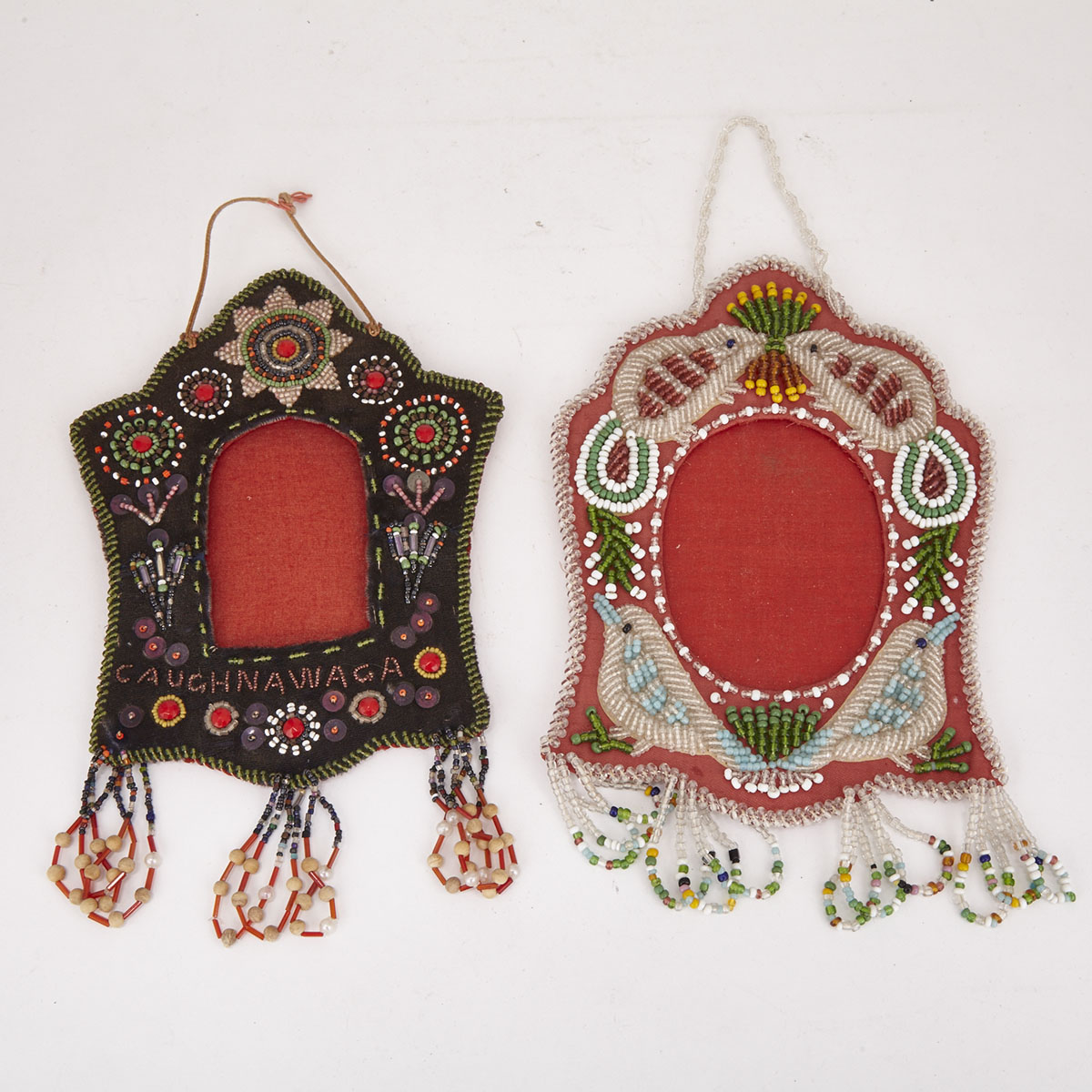 Two Iroquois Beaded Frames, early 20th century