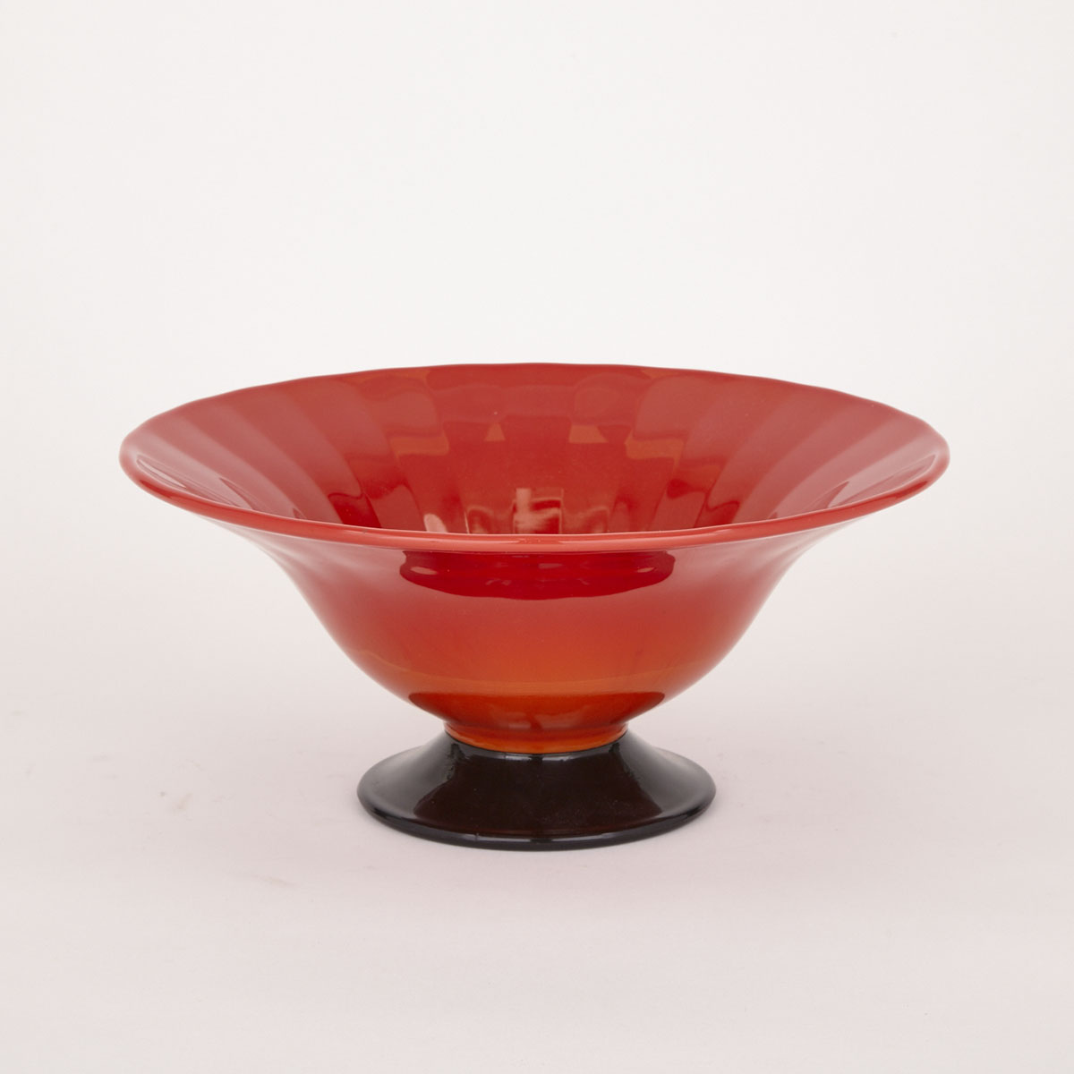Art Deco Opaque Glass Comport, early-mid 20th century