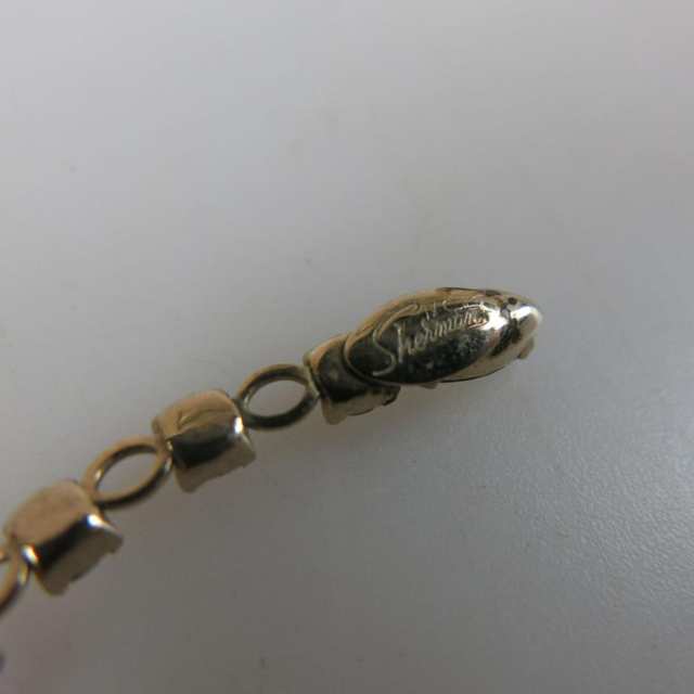 Sherman Gold Tone Metal Necklace